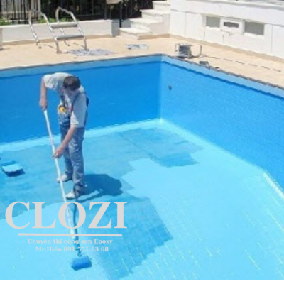 Chống thấm bể bơi bằng vật liệu gốc polyurethane